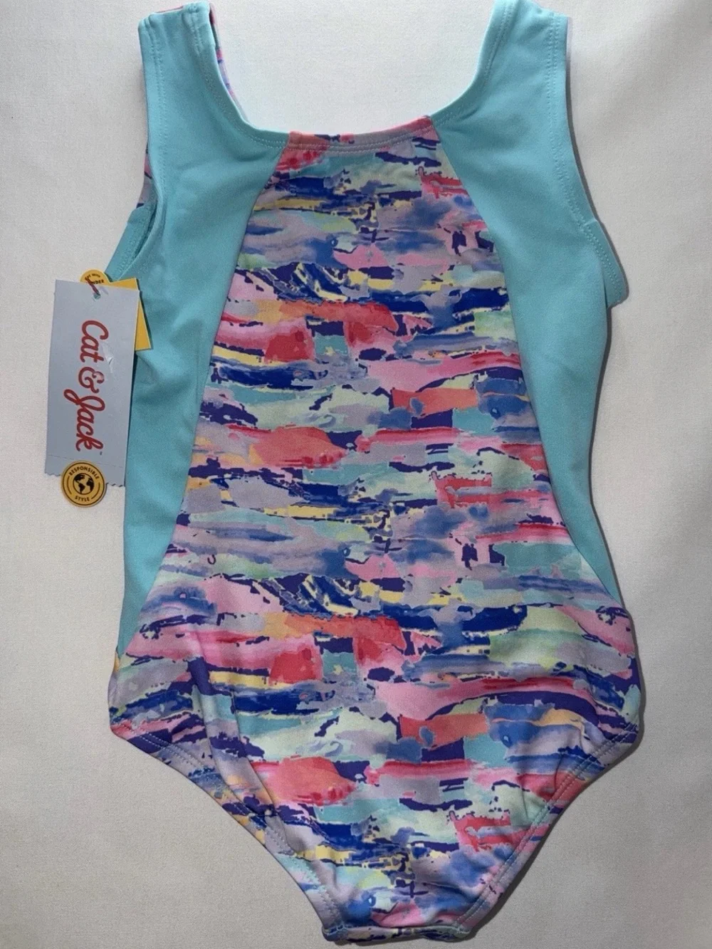 Art Class Girls Swimsuit XS 4/5 Multicolor One Piece UPF 50+ NWT